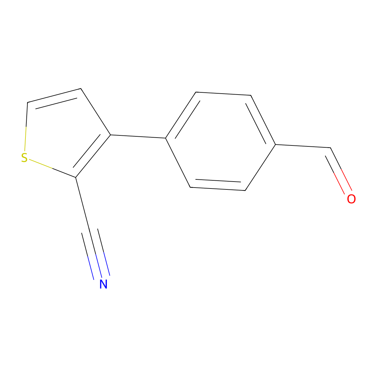3-(4-Formylphenyl)thiophene-2-carbonitrile molecular structure, CAS 1237066-97-5