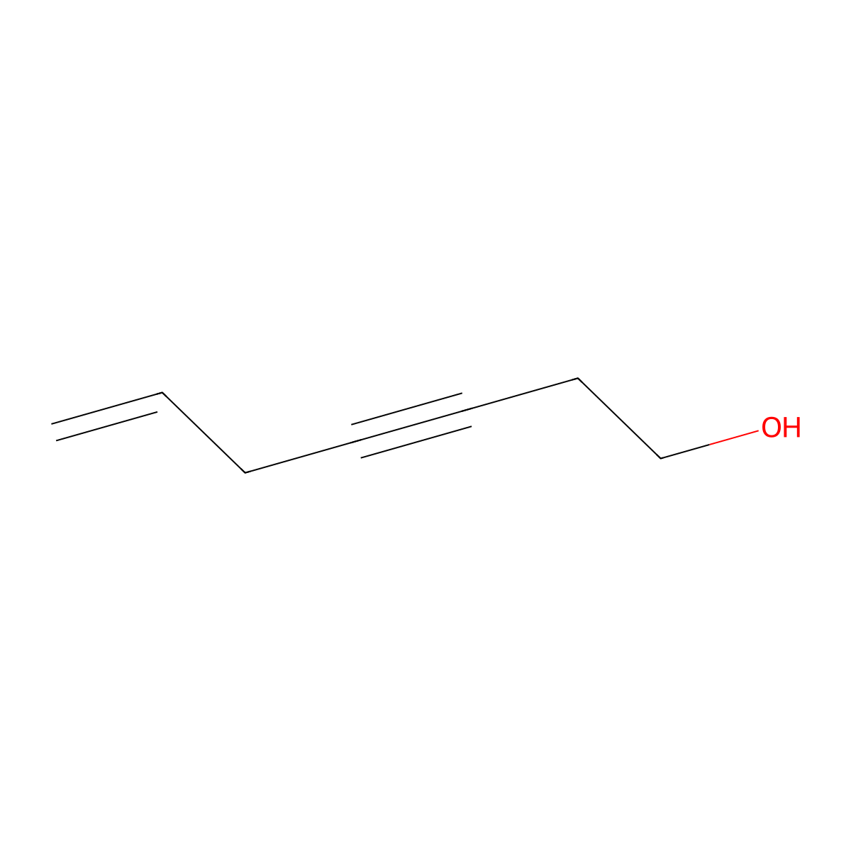 Hept-6-en-3-yn-1-ol molecular structure, CAS 123707-02-8