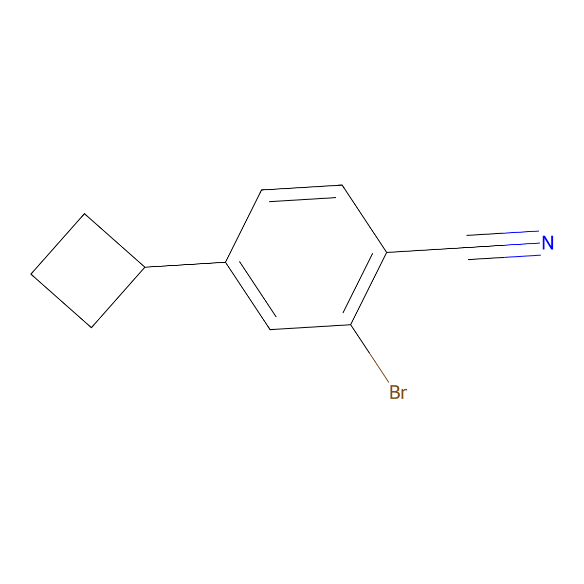 2-Bromo-4-cyclobutylbenzonitrile molecular structure, CAS 1237074-63-3