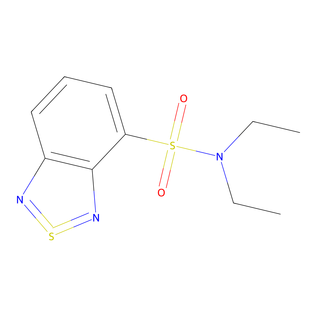 N,N-Diethyl-2,1,3-benzothiadiazole-4-sulfonamide molecular structure, CAS 123708-42-9