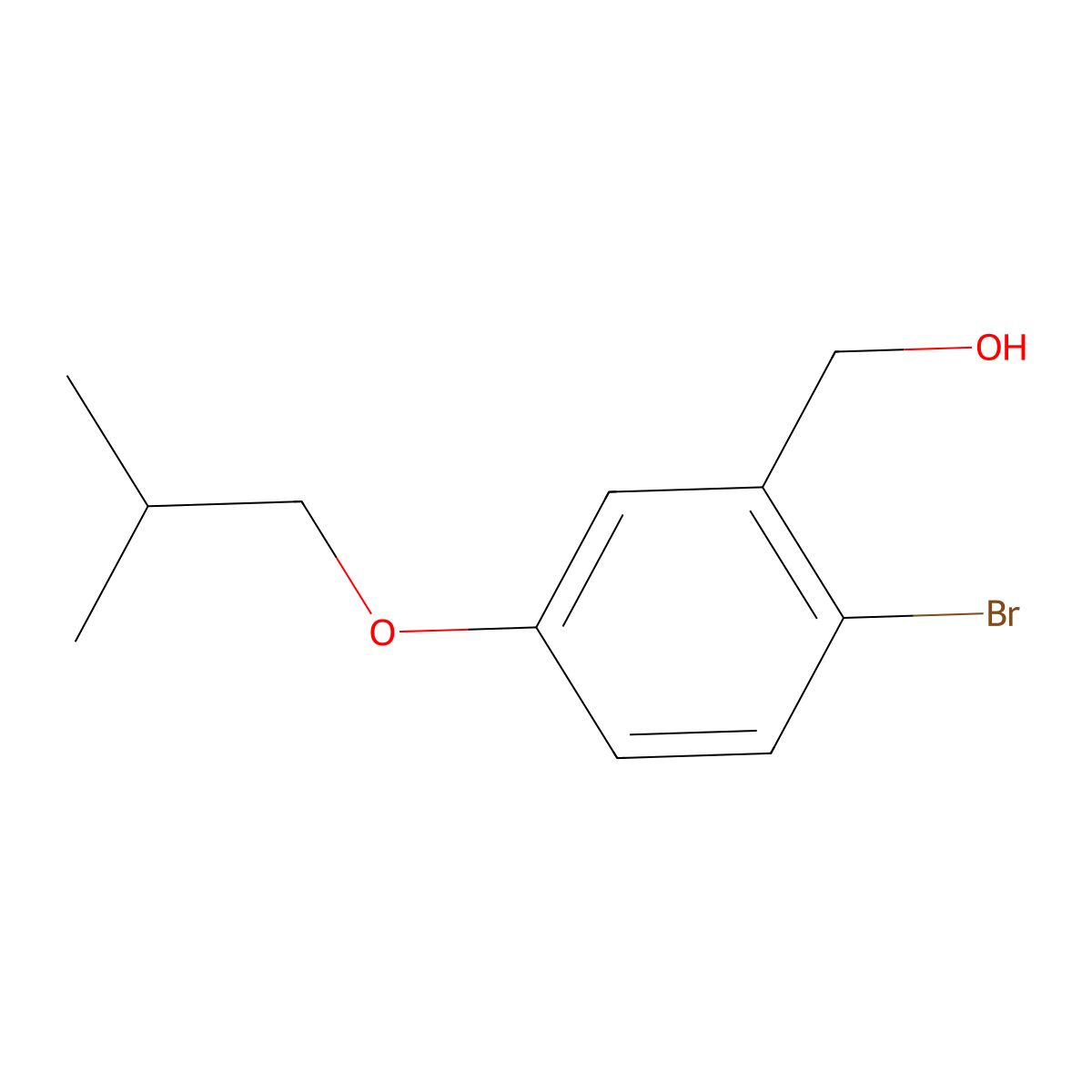 (2-Bromo-5-isobutoxyphenyl)methanol molecular structure, CAS 1237101-88-0