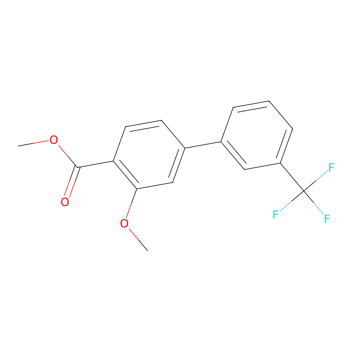Methyl 2-methoxy-4-[3-(trifluoromethyl)phenyl]benzoate molecular structure, CAS 1237112-90-1