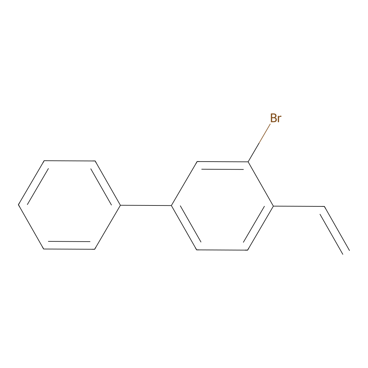 3-Bromo-4-vinyl-1,1'-biphenyl molecular structure, CAS 1237120-72-7