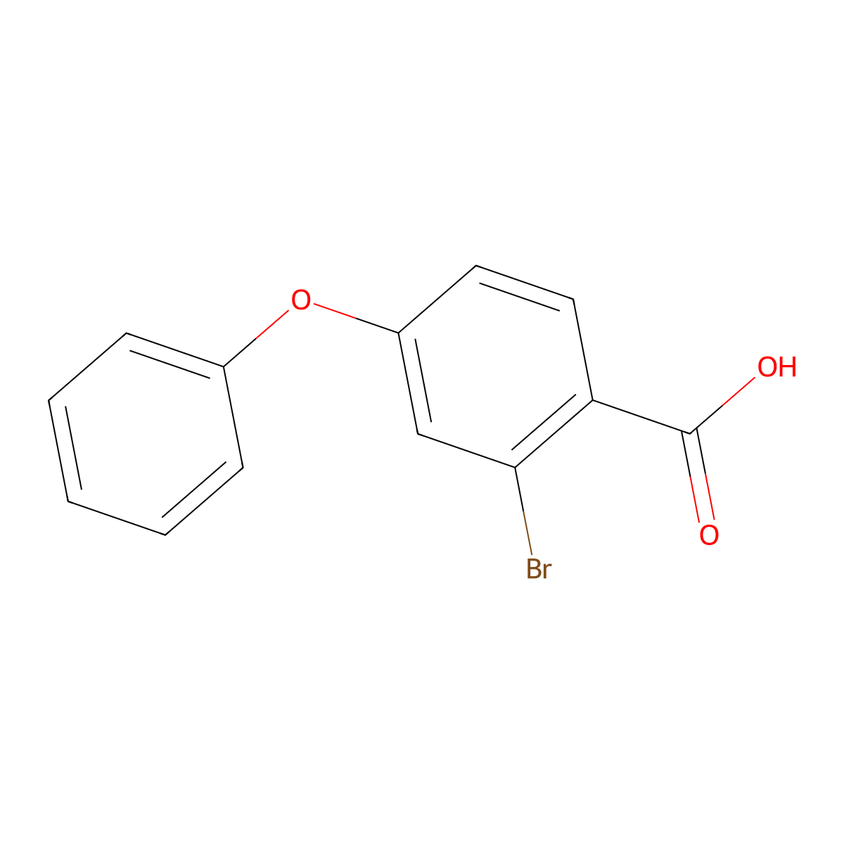 Benzoic acid, 2-bromo-4-phenoxy- molecular structure, CAS 1237123-42-0