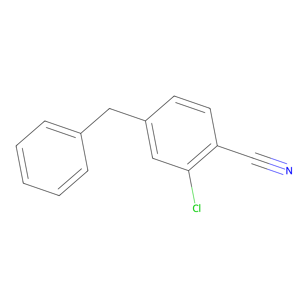 4-Benzyl-2-chlorobenzonitrile molecular structure, CAS 1237127-93-3