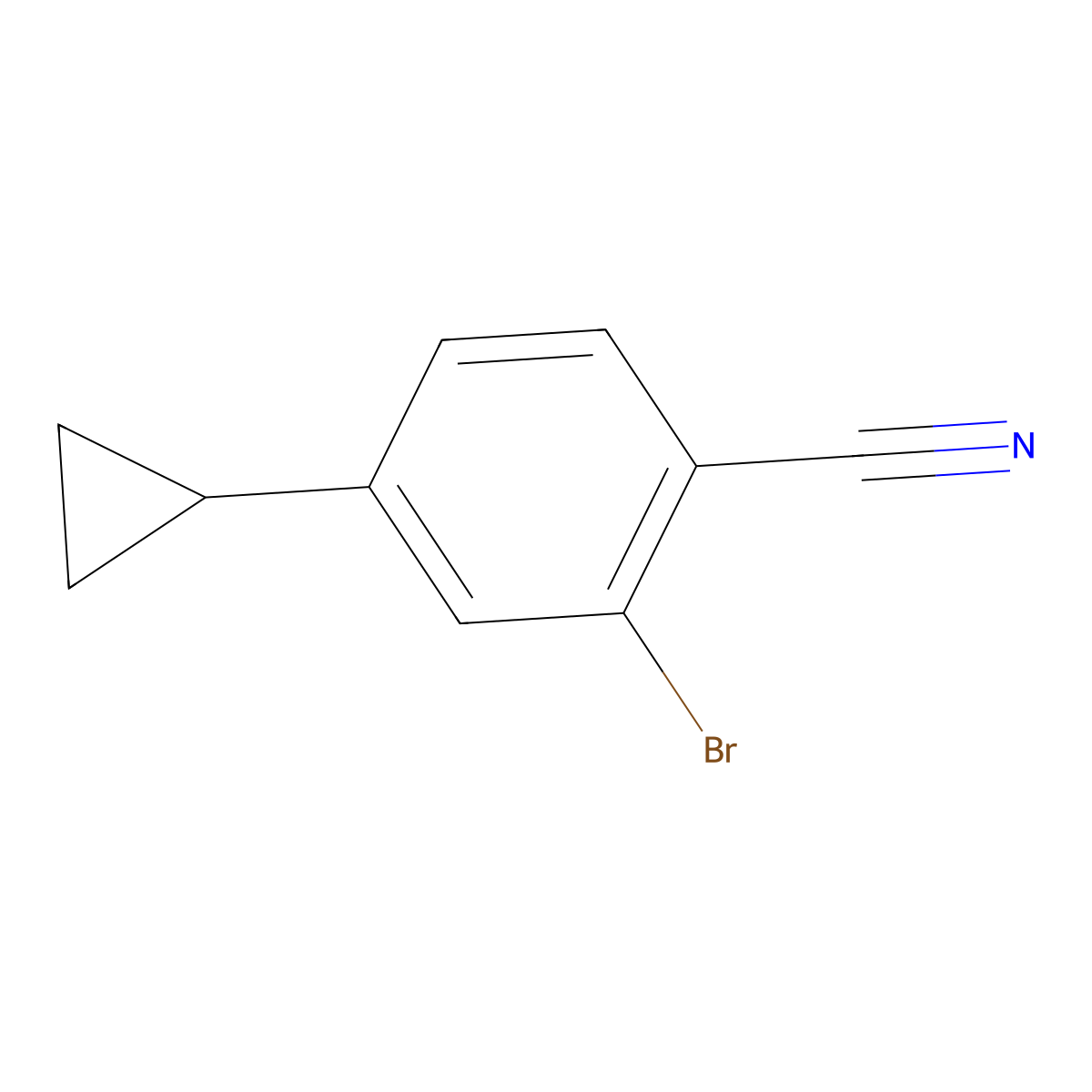 2-Bromo-4-cyclopropylbenzonitrile molecular structure, CAS 1237130-18-5