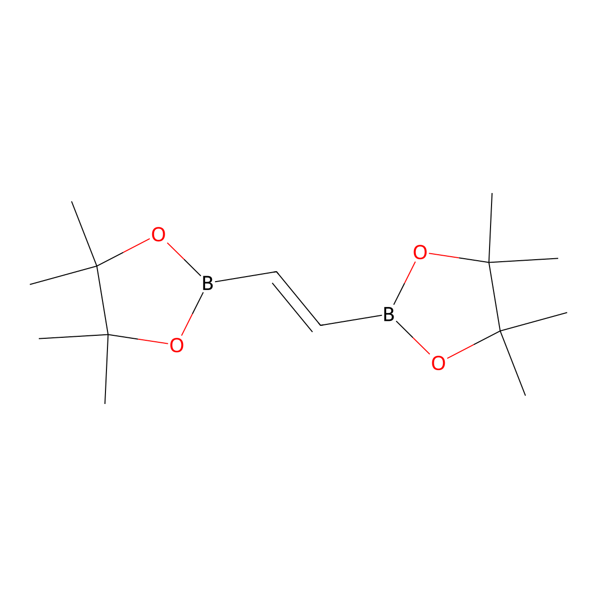 4,4,5,5-tetramethyl-2-[(1E)-2-(4,4,5,5-tetramethyl-1,3,2-dioxaborolan-2-yl)ethenyl]-1,3,2-dioxaborolane molecular structure, CAS 1237133-25-3