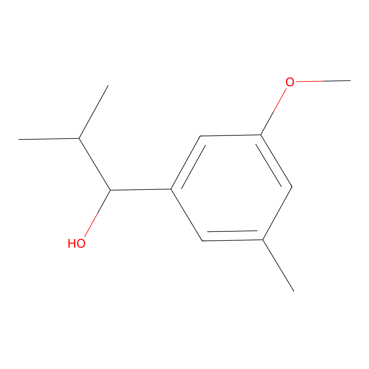 1-(3-Methoxy-5-methylphenyl)-2-methylpropan-1-ol molecular structure, CAS 1237141-68-2