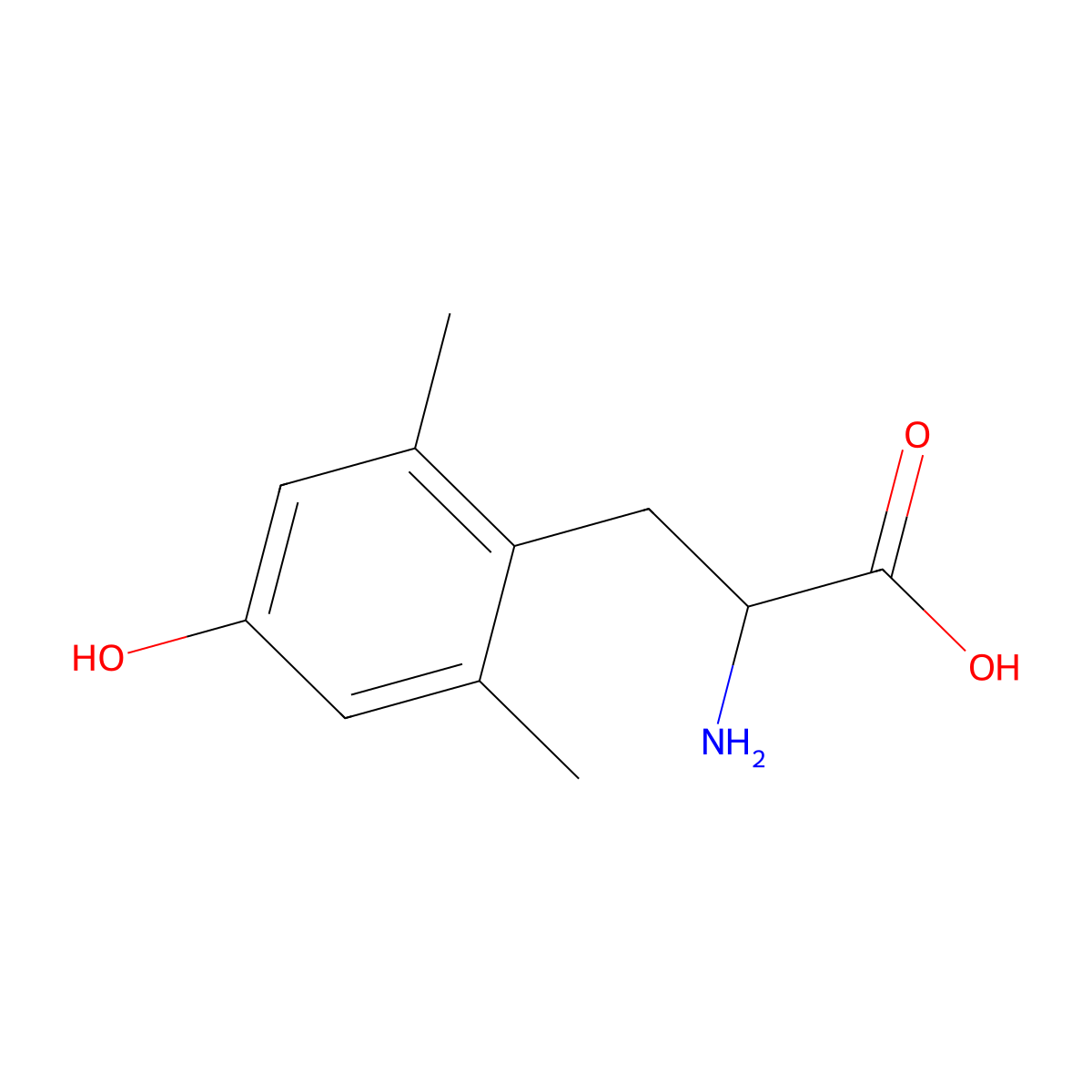 2',6'-Dimethyltyrosine molecular structure, CAS 123715-02-6