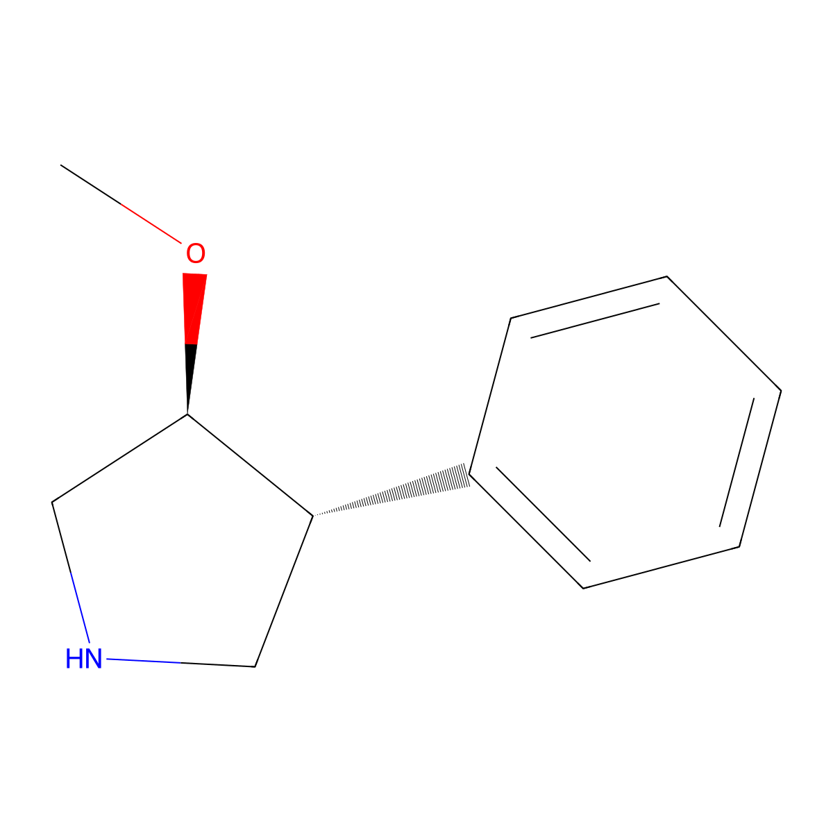 (3S,4R)-3-Methoxy-4-phenylpyrrolidine molecular structure, CAS 1237171-26-4