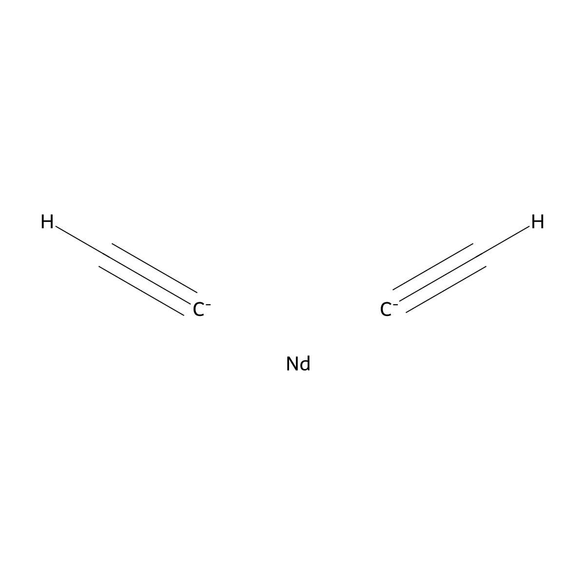 Neodymium tetracarbide molecular structure, CAS 12373-84-1