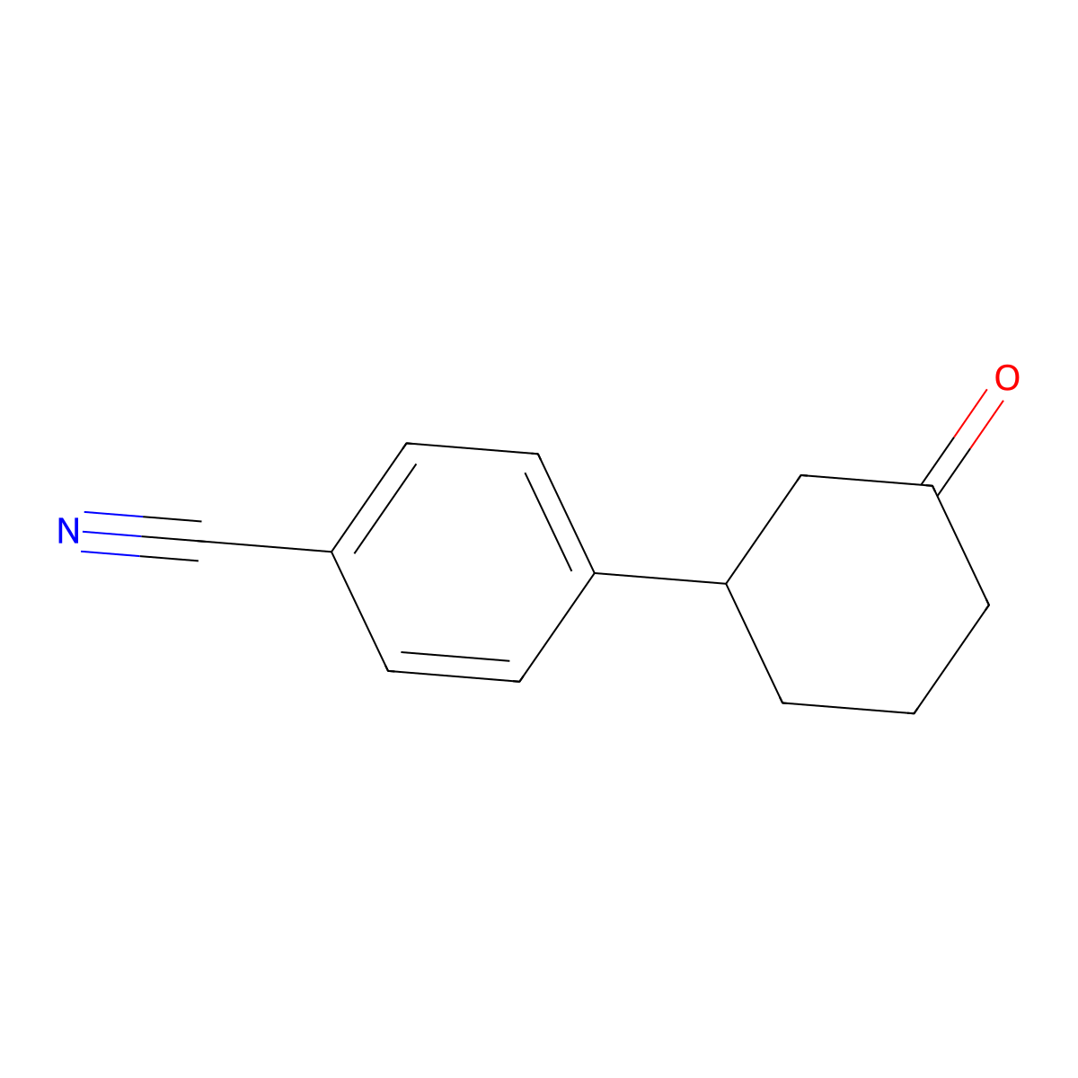 4-(3-Oxocyclohexyl)benzonitrile molecular structure, CAS 123732-09-2