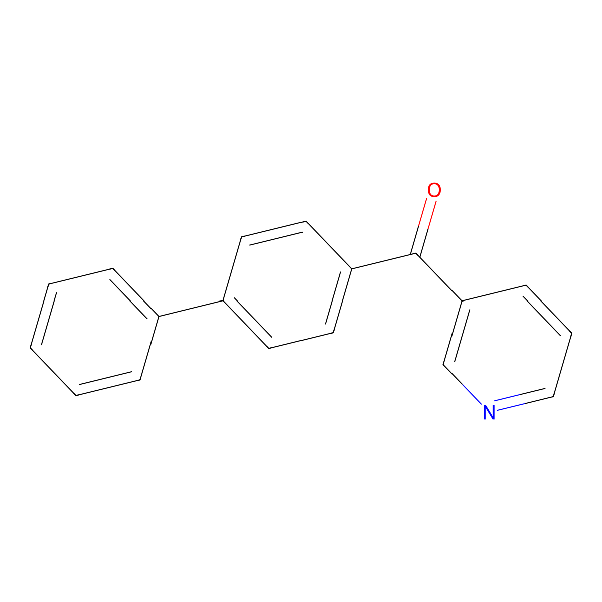 3-(4-Phenylbenzoyl)pyridine molecular structure, CAS 123734-38-3