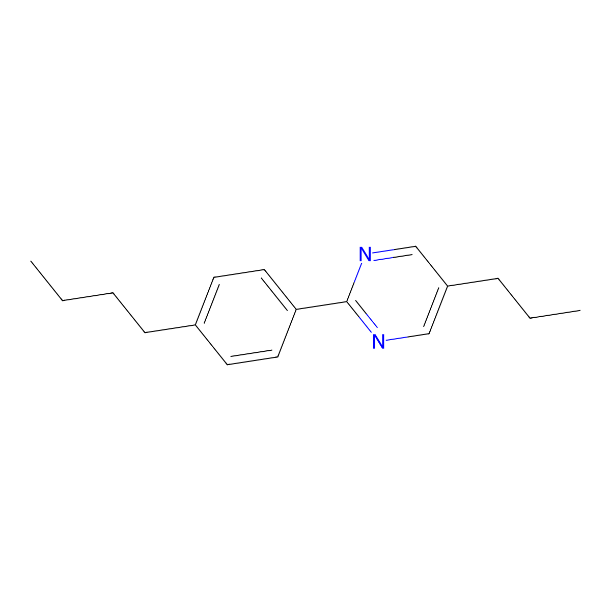 2-(4-Butylphenyl)-5-propylpyrimidine molecular structure, CAS 123740-94-3