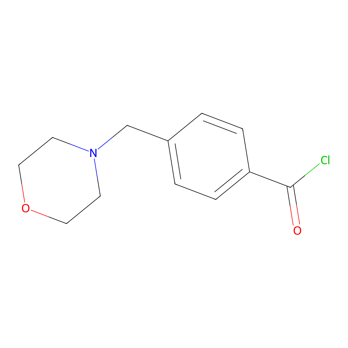 4-Morpholin-4-ylmethyl-benzoyl chloride molecular structure, CAS 123742-32-5