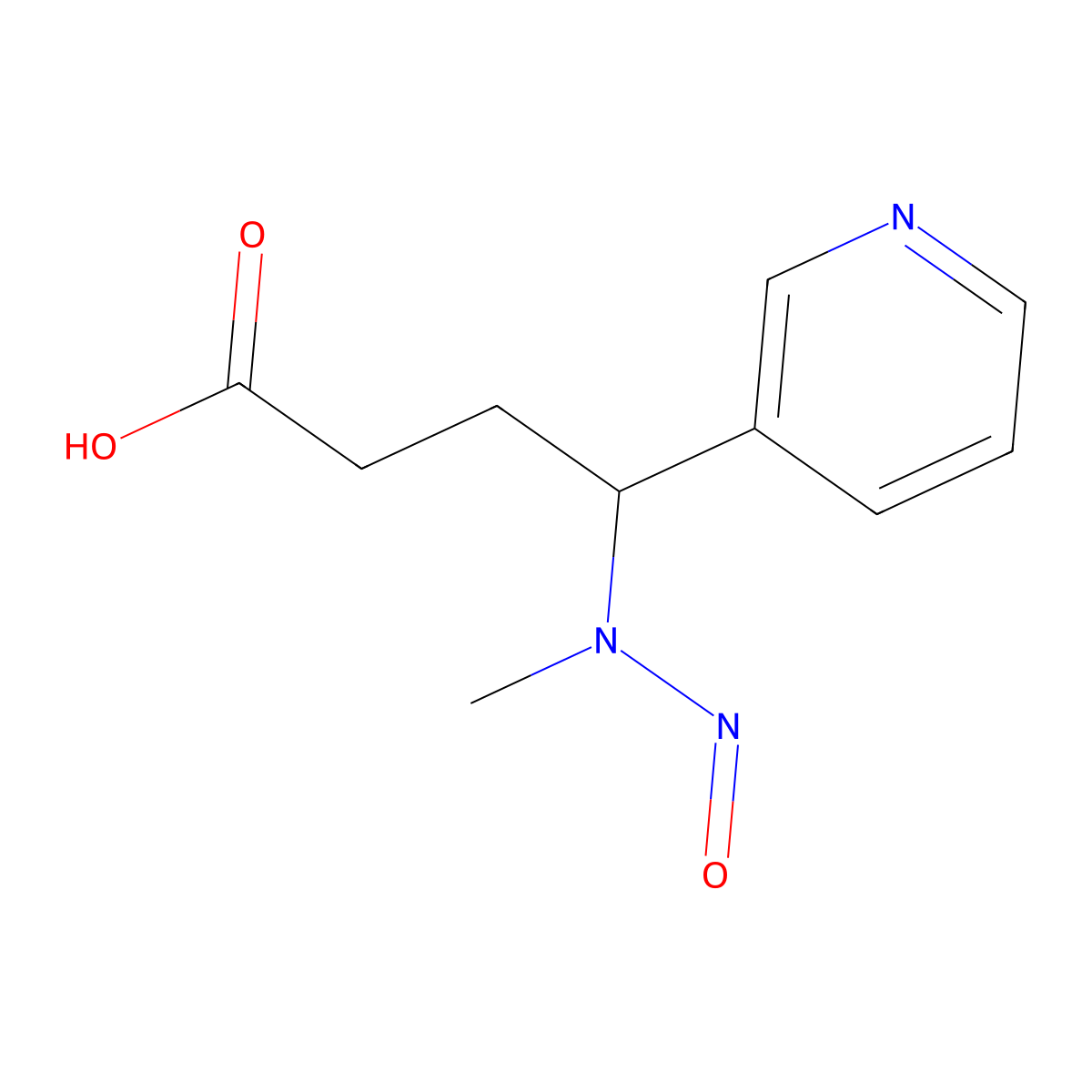 4-(Methylnitrosamino)-4-(3-pyridyl)butyric acid molecular structure, CAS 123743-84-0