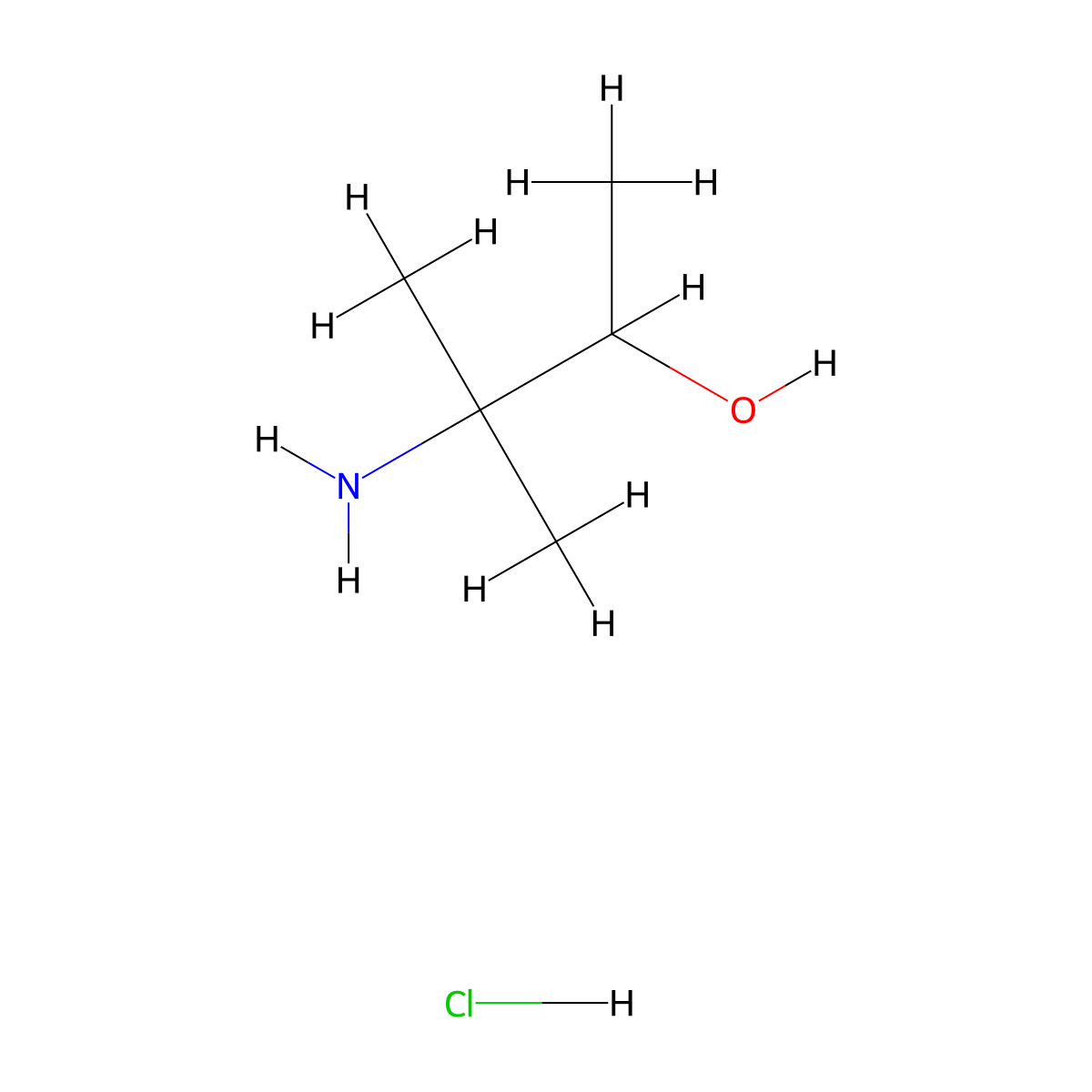 3-Amino-3-methylbutan-2-ol hydrochloride molecular structure, CAS 123743-86-2