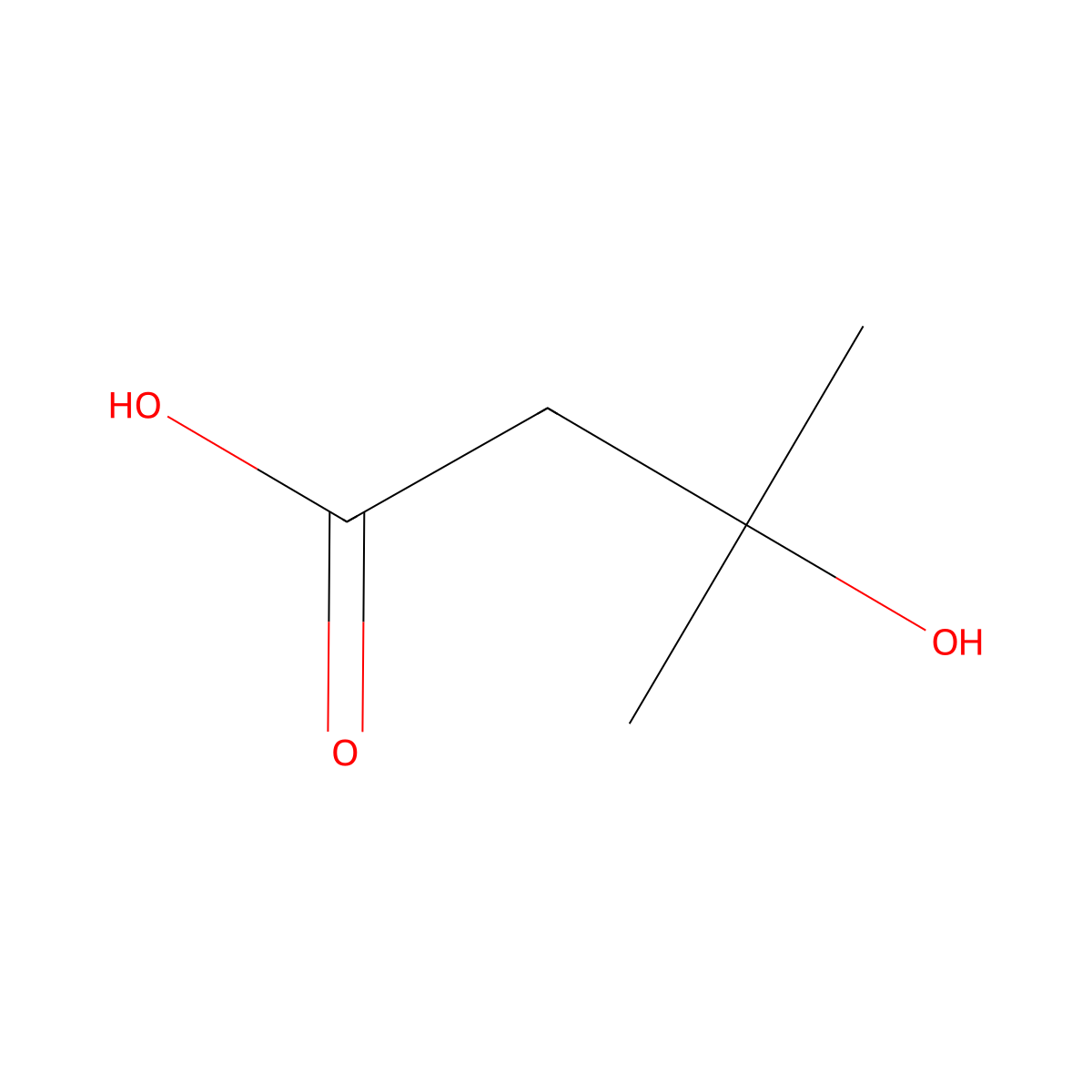 3-Hydroxyisovaleric acid molecular structure, CAS 123743-99-7