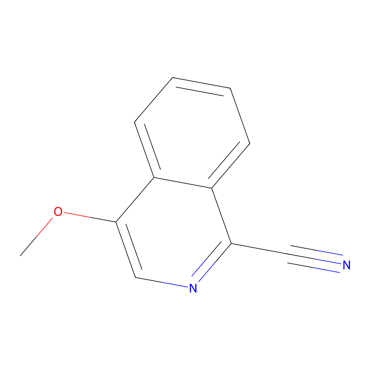 4-Methoxyisoquinoline-1-carbonitrile molecular structure, CAS 1237431-34-3