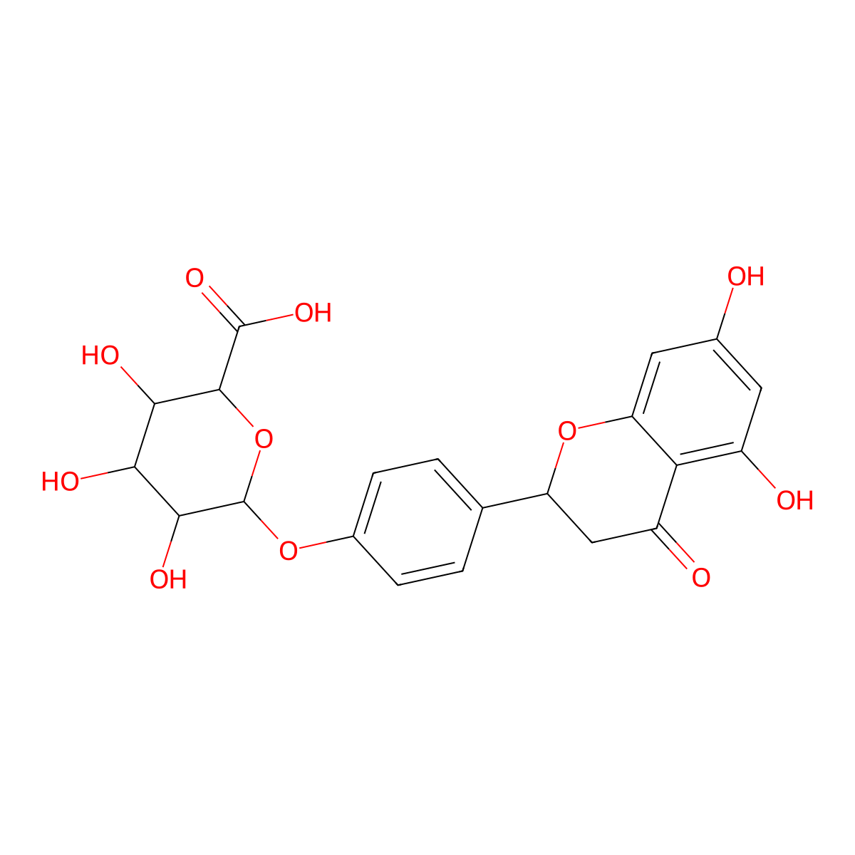 Naringenin-4'-o-beta-d-glucuronide molecular structure, CAS 1237479-04-7
