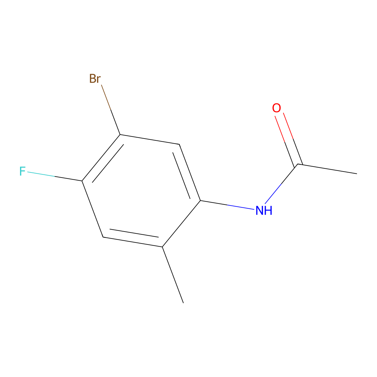 N-(5-bromo-4-fluoro-2-methylphenyl)acetamide molecular structure, CAS 1237518-31-8