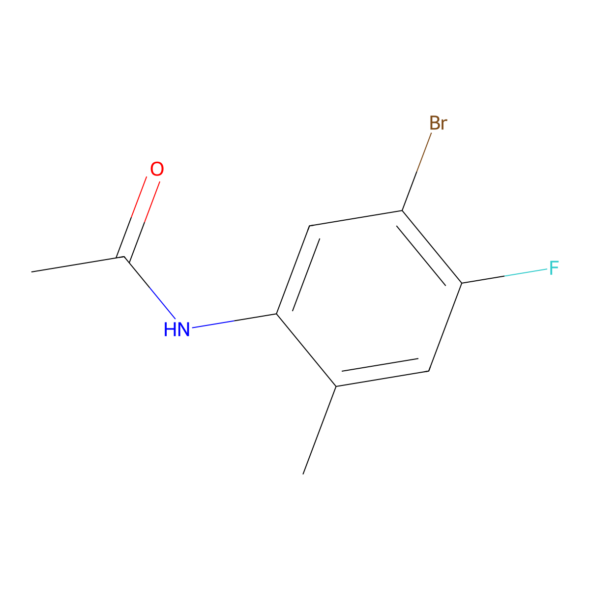 N-(5-bromo-4-fluoro-2-methylphenyl)acetamide molecular structure, CAS 1237518-31-8