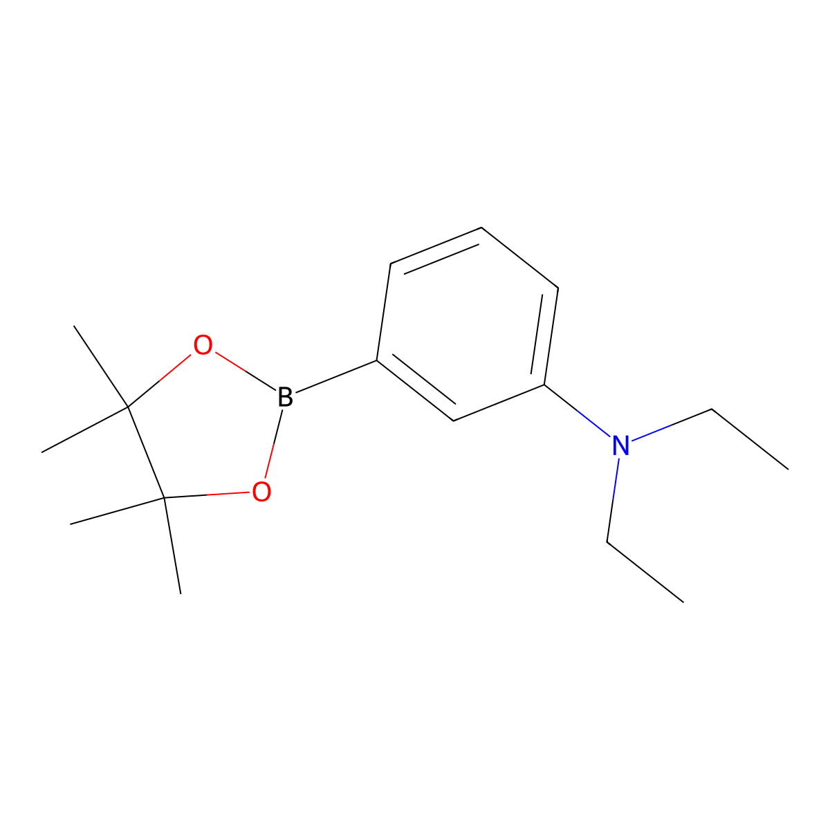 N,N-diethyl-3-(4,4,5,5-tetramethyl-1,3,2-dioxaborolan-2-yl)aniline molecular structure, CAS 1237518-56-7