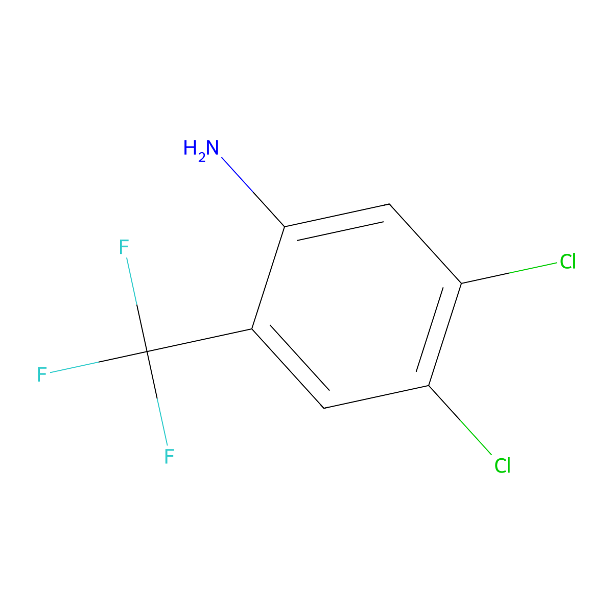 4,5-Dichloro-2-(trifluoromethyl)aniline molecular structure, CAS 1237524-34-3