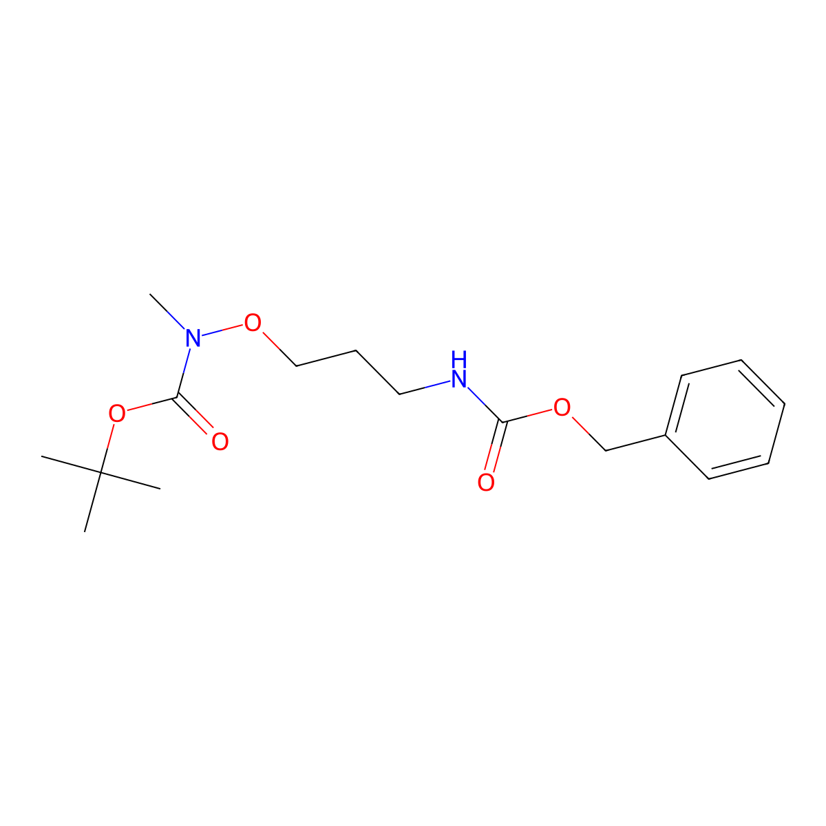 benzyl N-[3-({[(tert-butoxy)carbonyl](methyl)amino}oxy)propyl]carbamate molecular structure, CAS 1237528-55-0