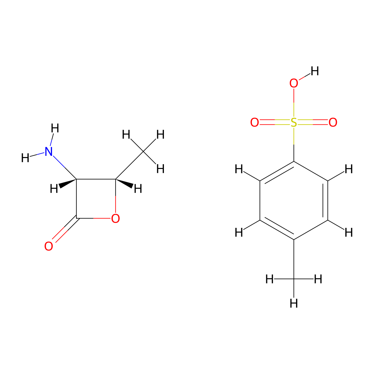 (3R,4S)-3-Amino-4-methyloxetan-2-one 4-methylbenzenesulfonate molecular structure, CAS 1237534-99-4