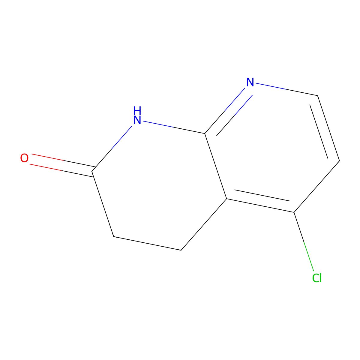5-chloro-3,4-dihydro-1,8-naphthyridin-2(1H)-one molecular structure, CAS 1237535-79-3