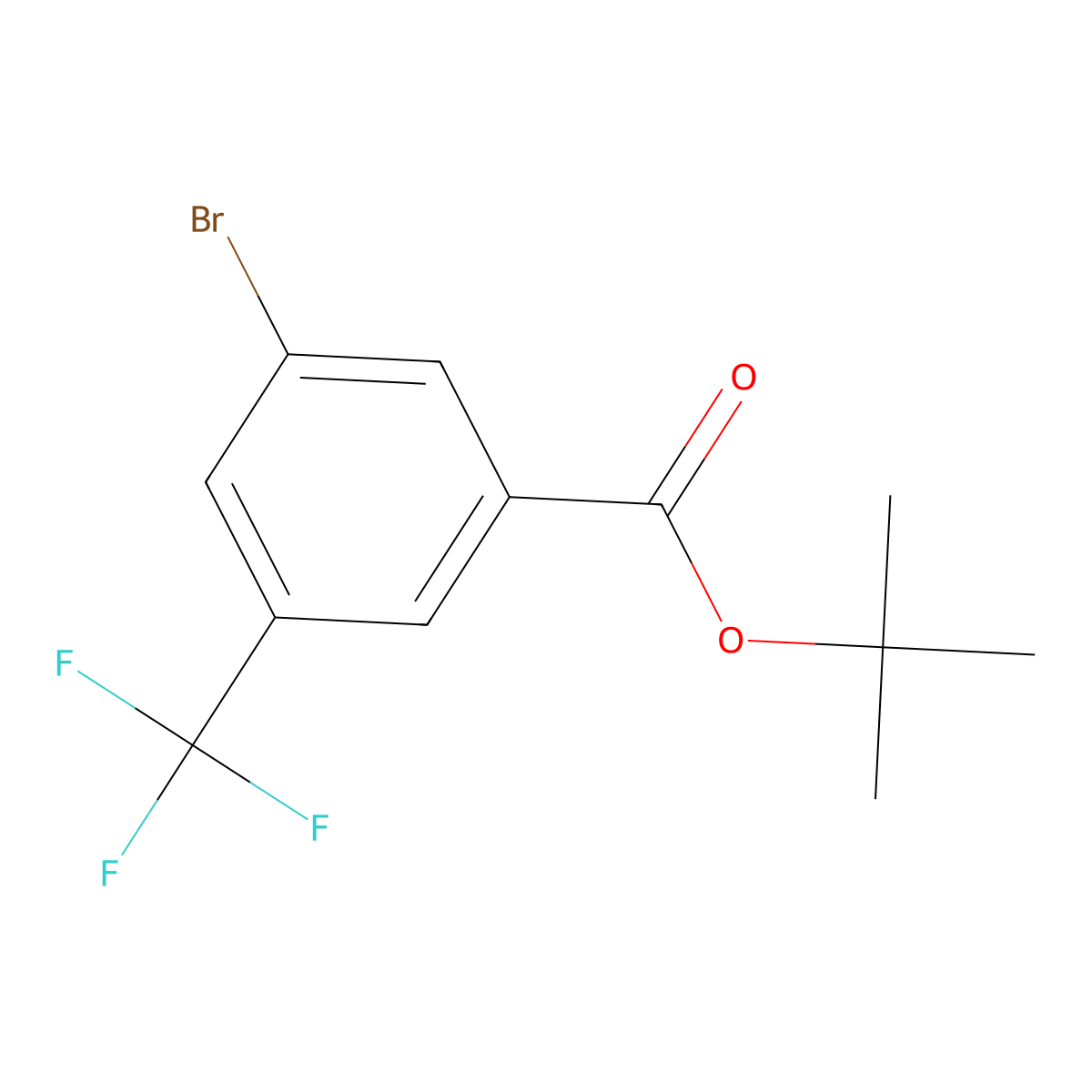 Tert-butyl 3-bromo-5-(trifluoromethyl)benzoate molecular structure, CAS 1237535-81-7