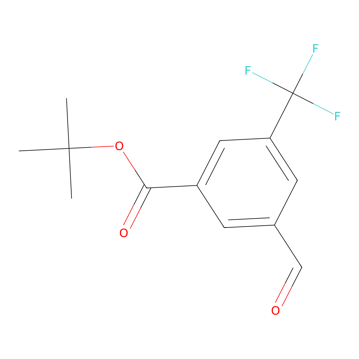 Tert-butyl 3-formyl-5-(trifluoromethyl)benzoate molecular structure, CAS 1237535-82-8
