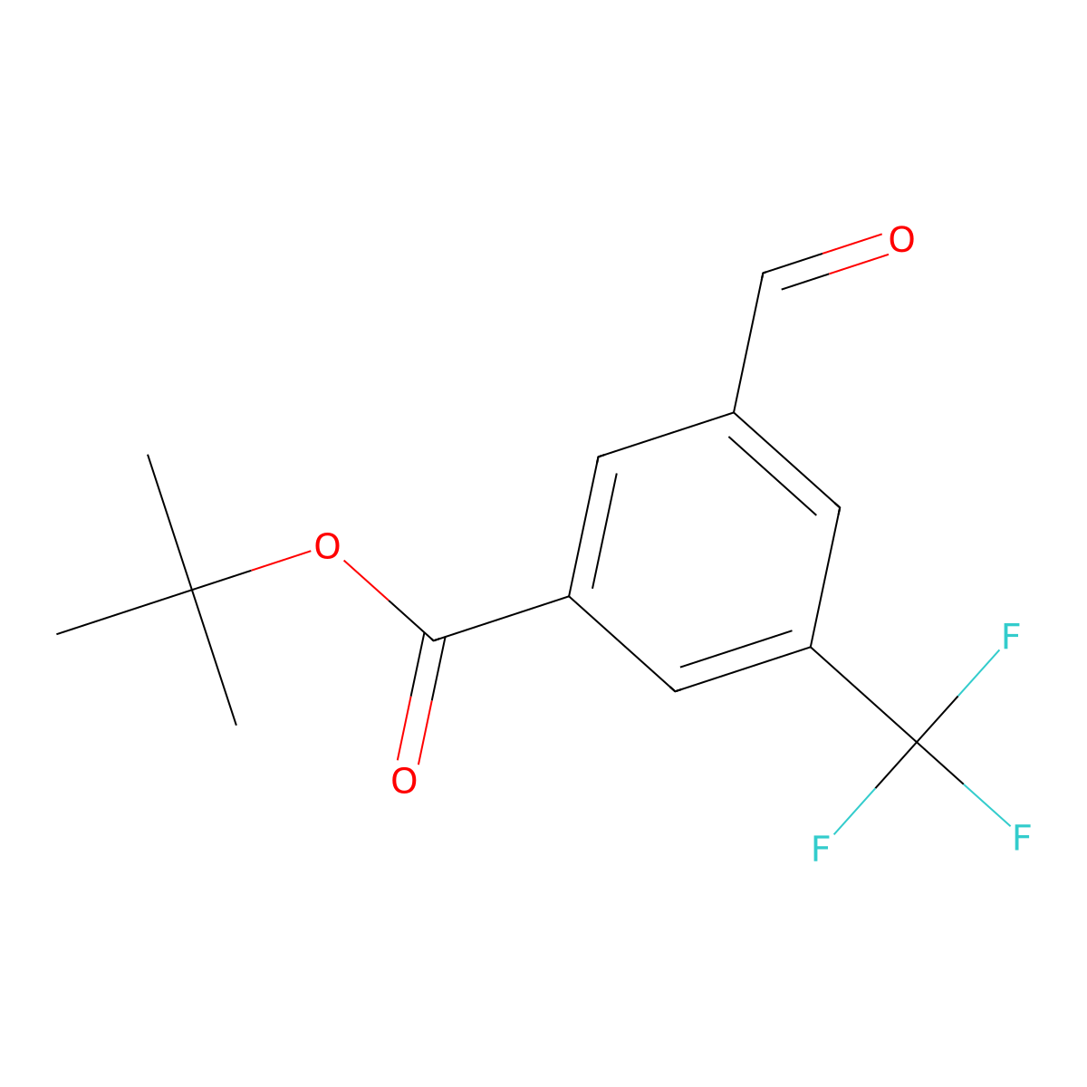 Tert-butyl 3-formyl-5-(trifluoromethyl)benzoate molecular structure, CAS 1237535-82-8