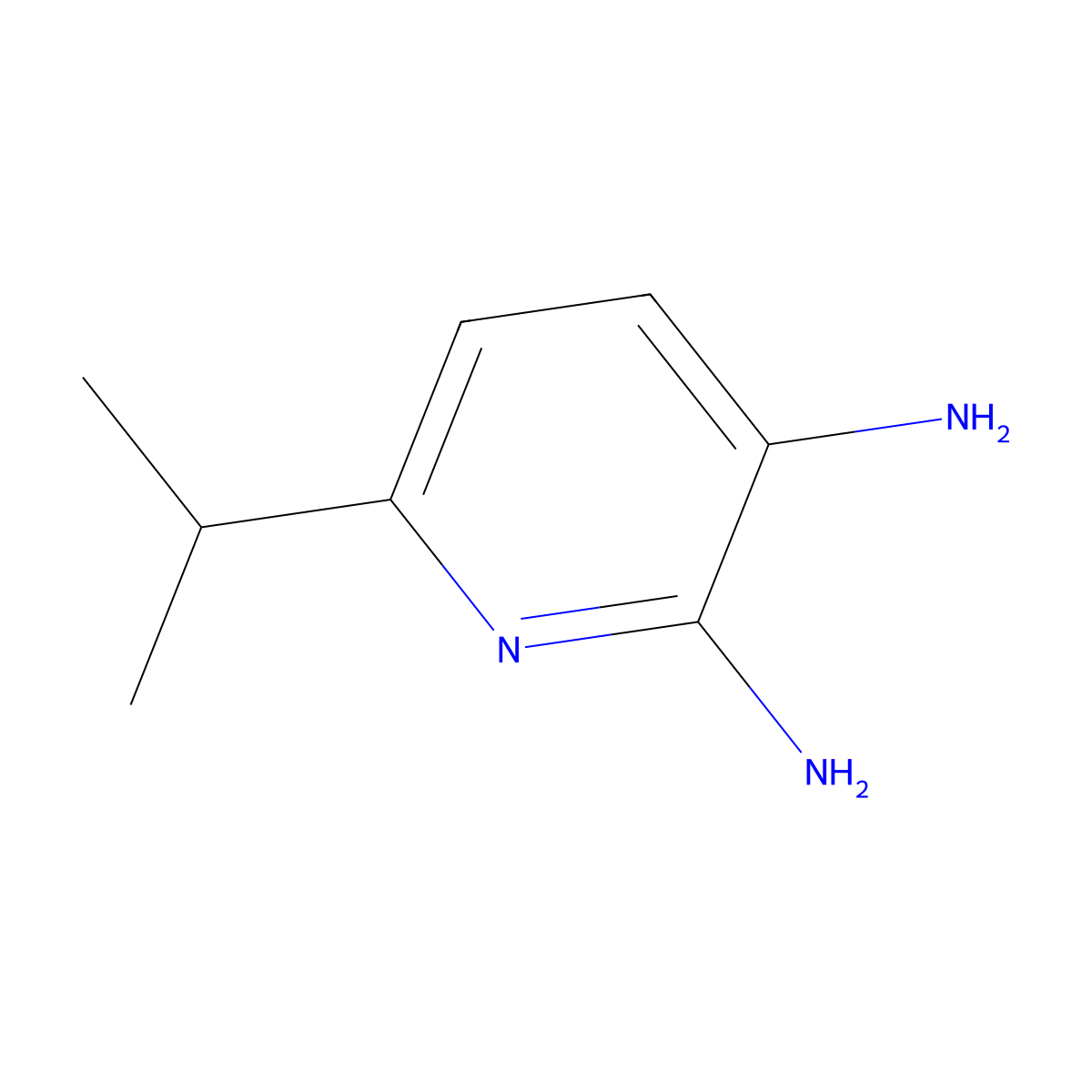 6-Isopropylpyridine-2,3-diamine molecular structure, CAS 1237537-48-2