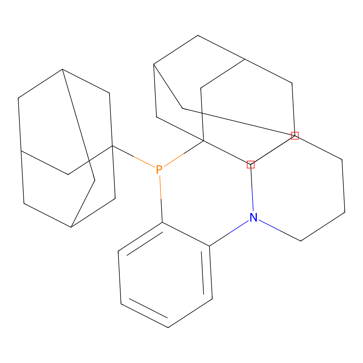 1-(2-(Di(adamantan-1-yl)phosphino)phenyl)piperidine molecular structure, CAS 1237588-13-4