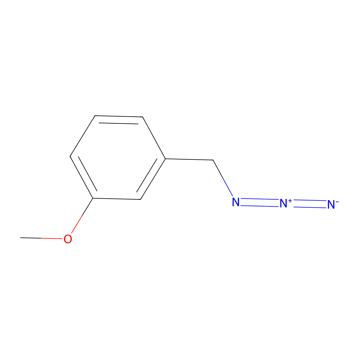 Benzene, 1-(azidomethyl)-3-methoxy- molecular structure, CAS 123767-44-2