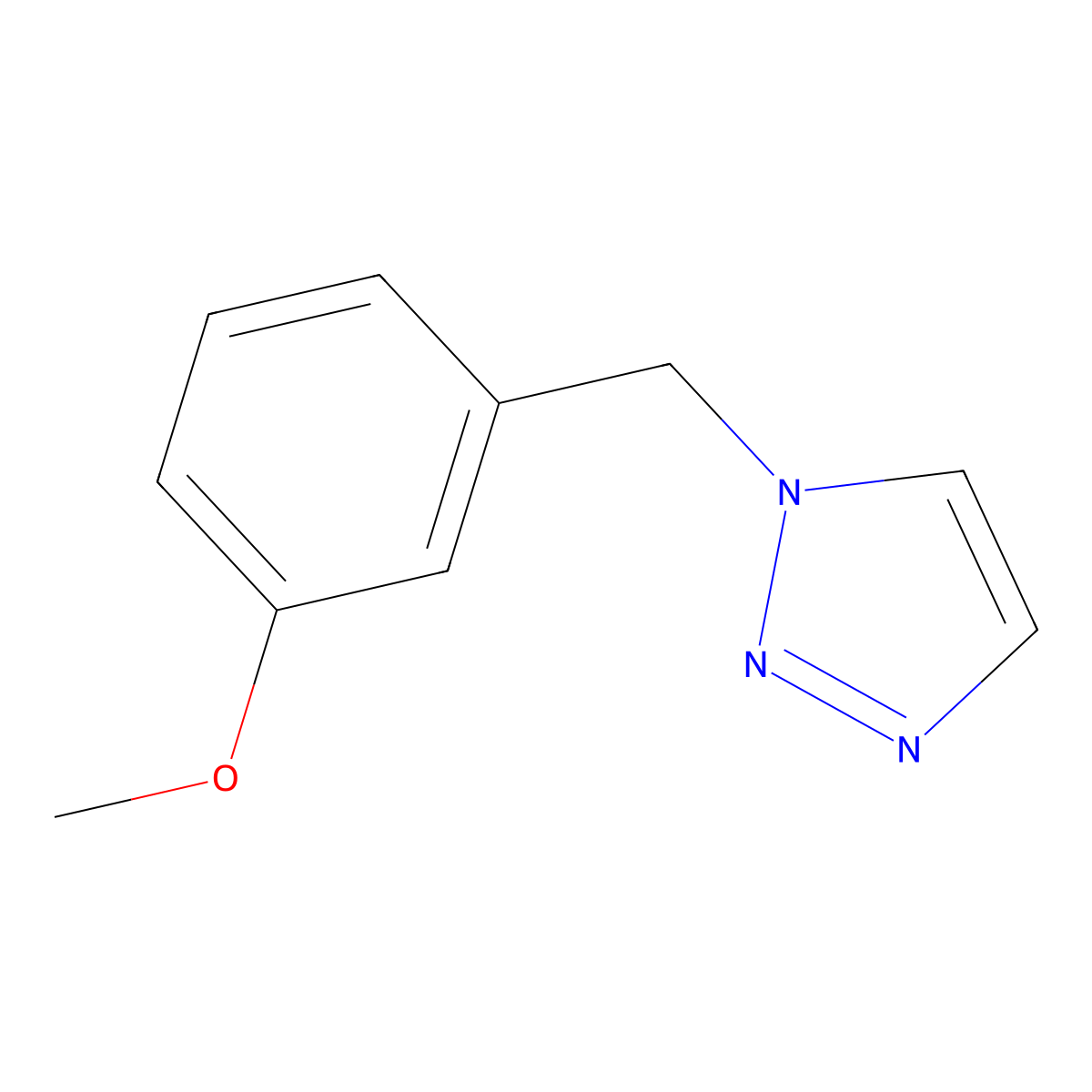 1-[(3-methoxyphenyl)methyl]-1H-1,2,3-triazole molecular structure, CAS 123767-45-3