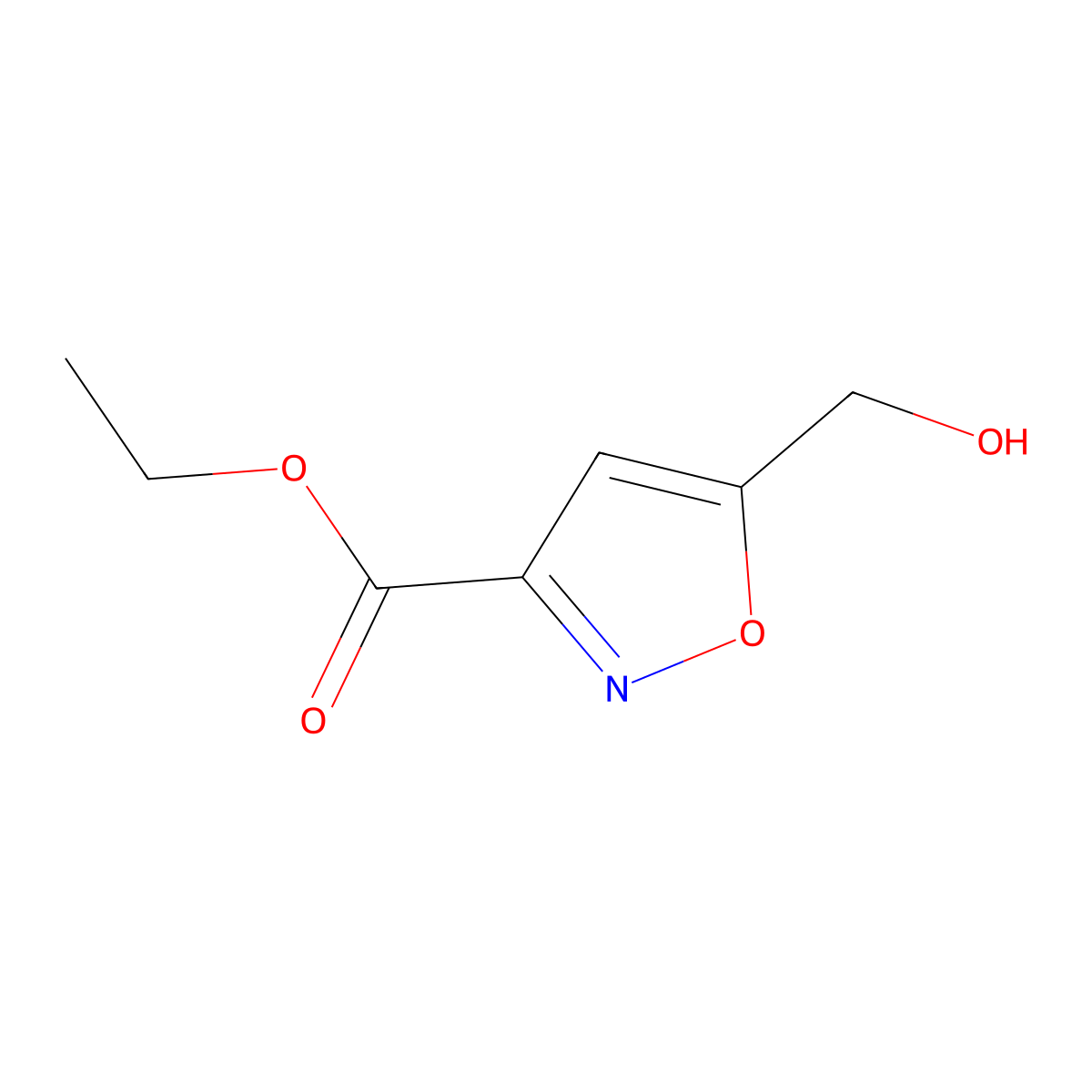 Ethyl 5-(hydroxymethyl)isoxazole-3-carboxylate molecular structure, CAS 123770-62-7