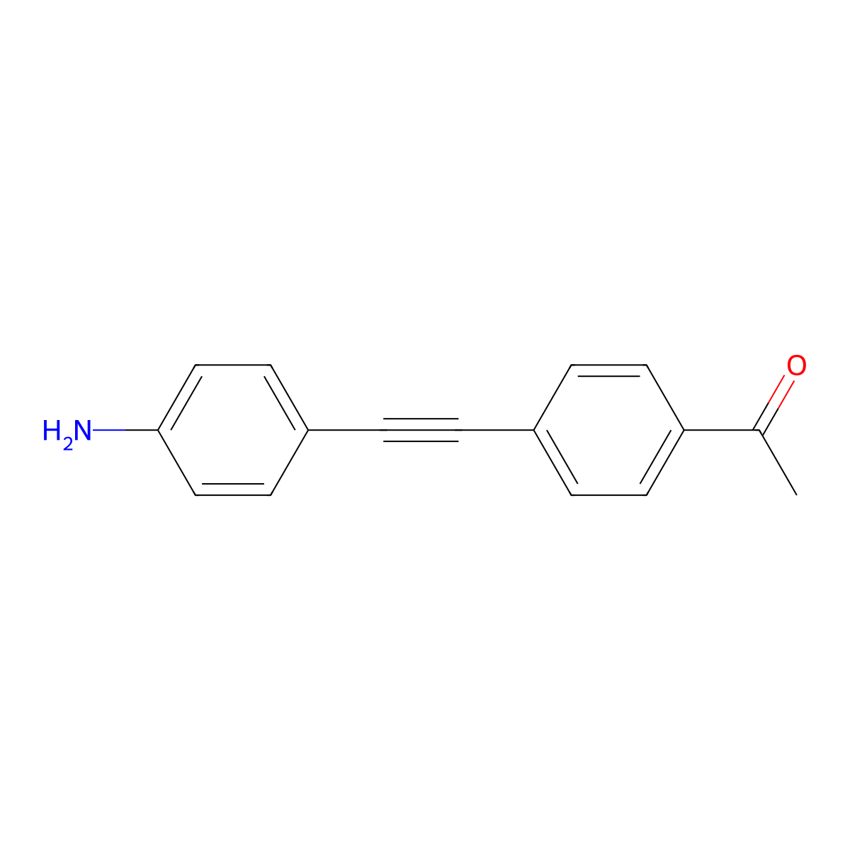 Ethanone, 1-[4-[(4-aminophenyl)ethynyl]phenyl]- molecular structure, CAS 123770-68-3