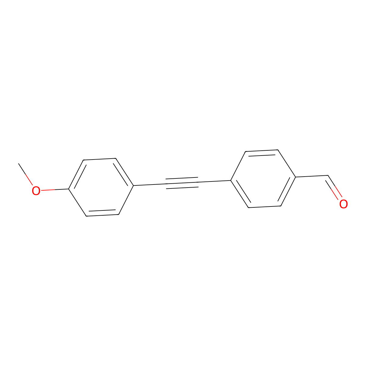 4-[(4-Methoxyphenyl)ethynyl]benzaldehyde molecular structure, CAS 123770-71-8