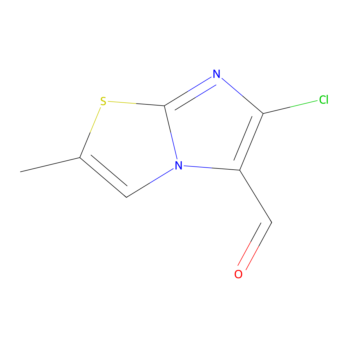 6-Chloro-2-methylimidazo[2,1-b]thiazole-5-carbaldehyde molecular structure, CAS 123772-36-1