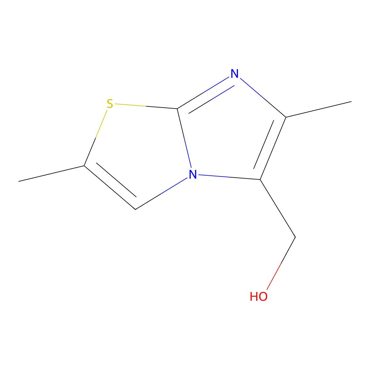 (2,6-Dimethylimidazo[2,1-b][1,3]thiazol-5-yl)methanol molecular structure, CAS 123772-40-7