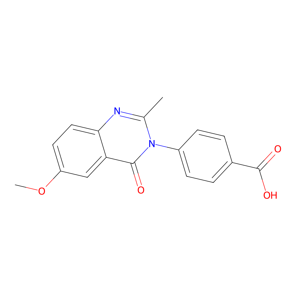 4-(6-methoxy-2-methyl-4-oxoquinazolin-3(4H)-yl)benzoic acid molecular structure, CAS 1237744-75-0