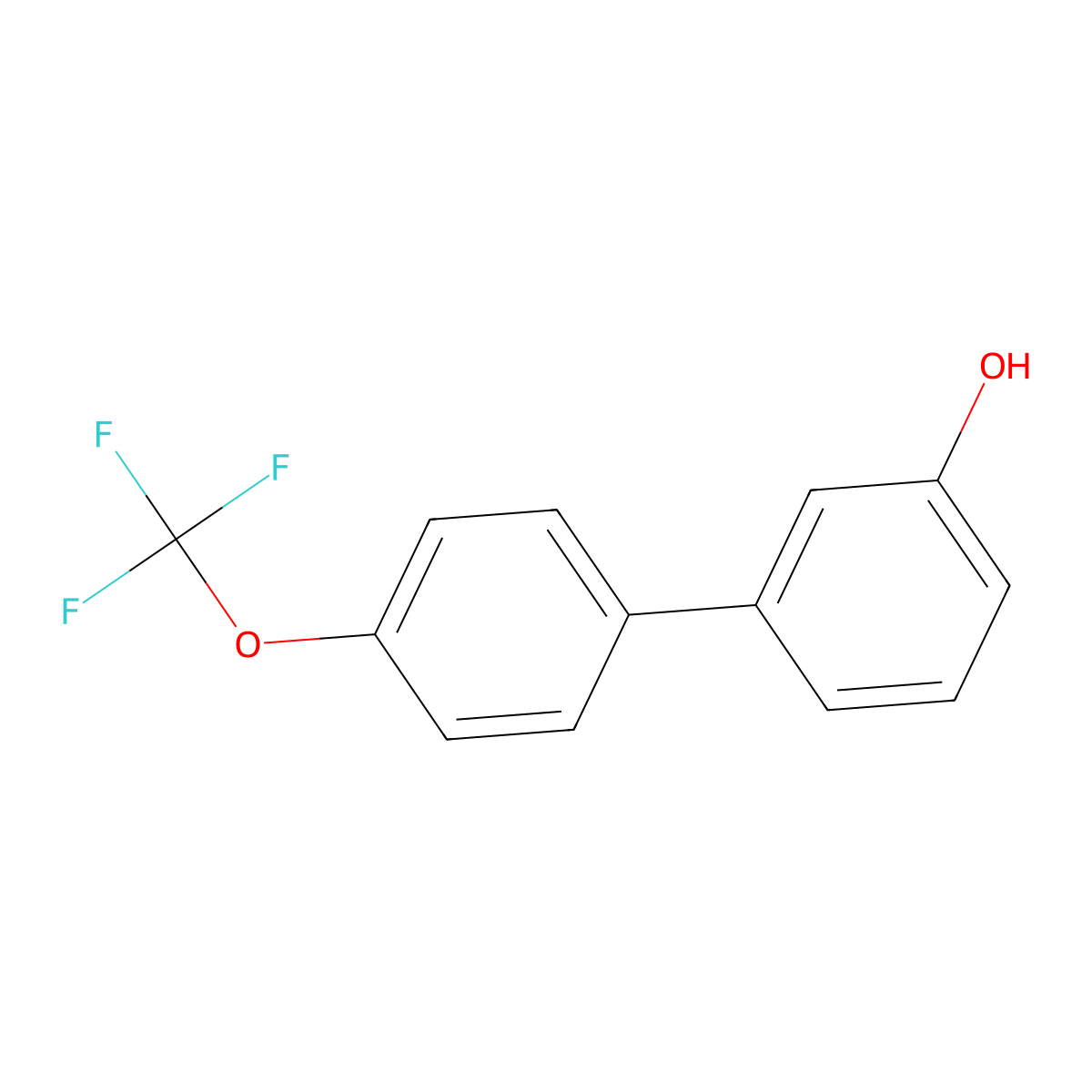 3-(4-Trifluoromethoxyphenyl)phenol molecular structure, CAS 1237747-77-1