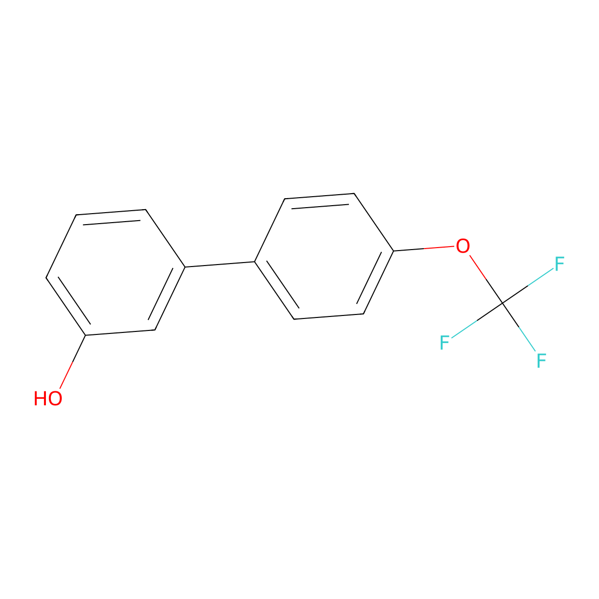 3-(4-Trifluoromethoxyphenyl)phenol molecular structure, CAS 1237747-77-1
