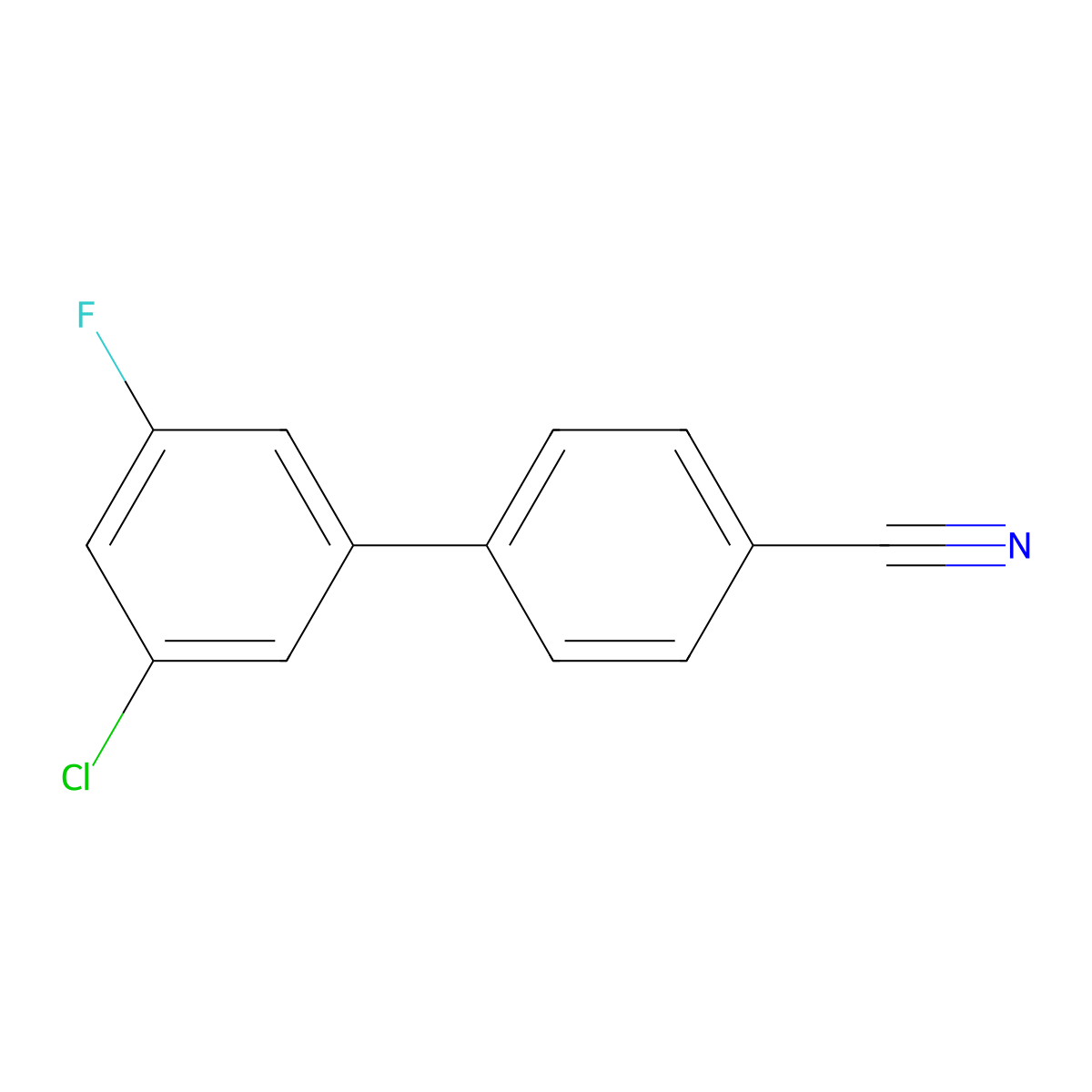 4-(3-Chloro-5-fluorophenyl)benzonitrile molecular structure, CAS 1237749-88-0