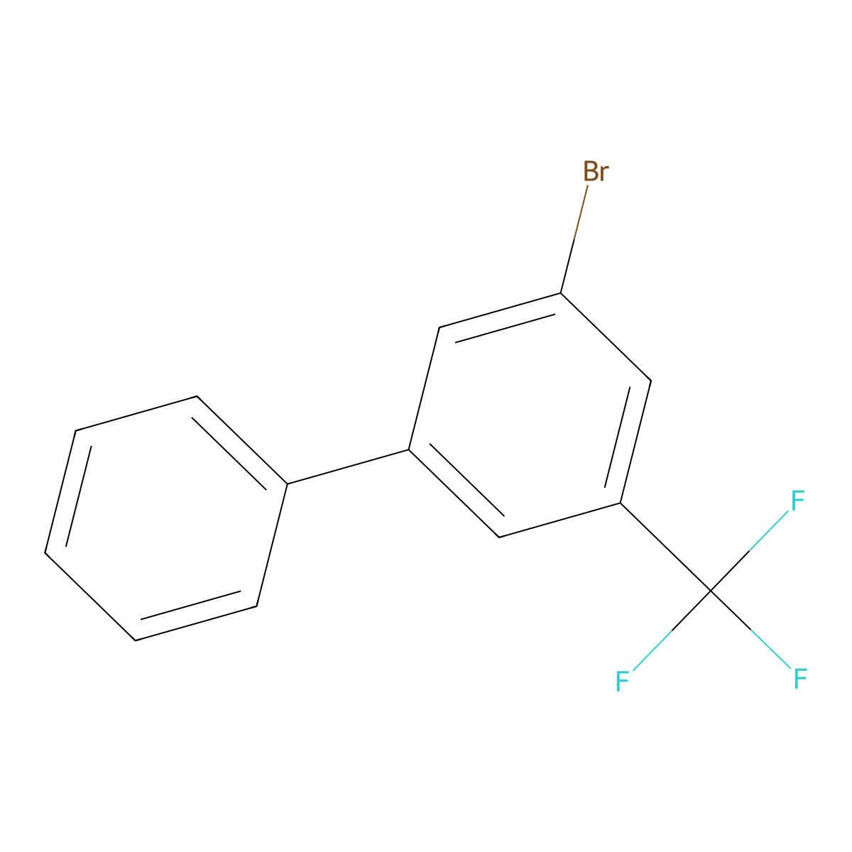 3-Bromo-5-(trifluoromethyl)-1,1'-biphenyl molecular structure, CAS 1237749-89-1