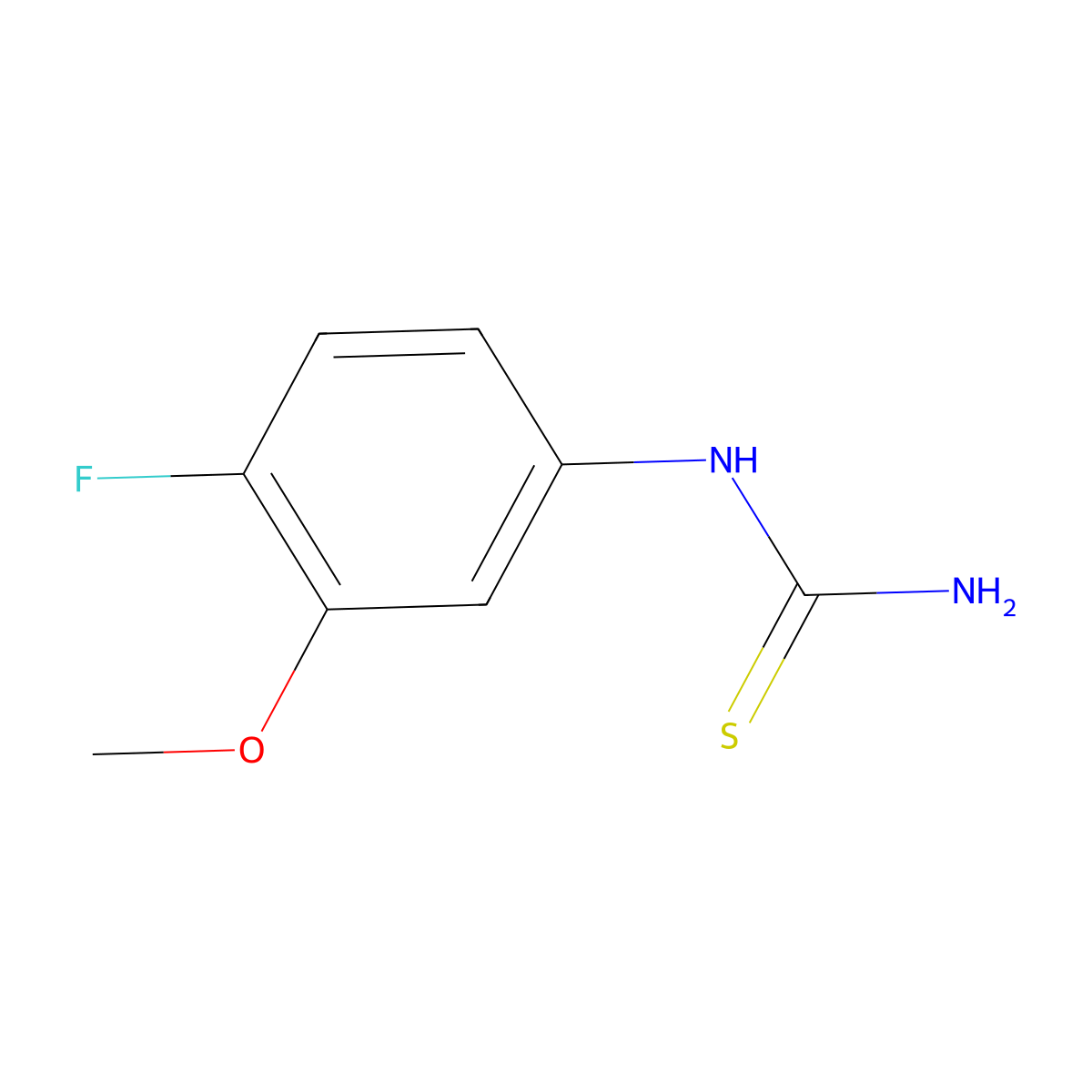 1-(4-Fluoro-3-methoxyphenyl)thiourea molecular structure, CAS 1237759-54-4