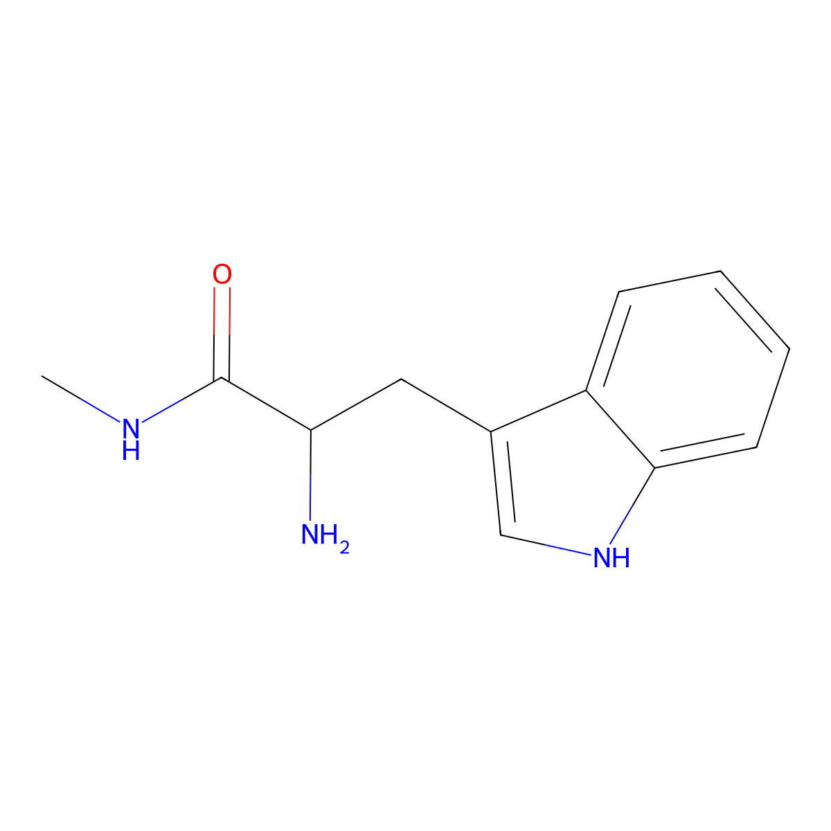 2-Amino-3-(1H-indol-3-yl)-N-methylpropanamide molecular structure, CAS 1237829-60-5